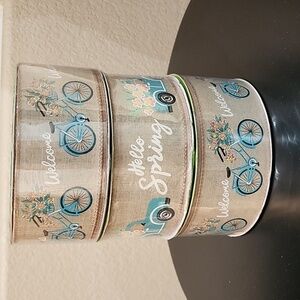 NEW 3 Rolls Spring Member's Mark Premium Wire-Edged Ribbon 2-1/2" x 150yds